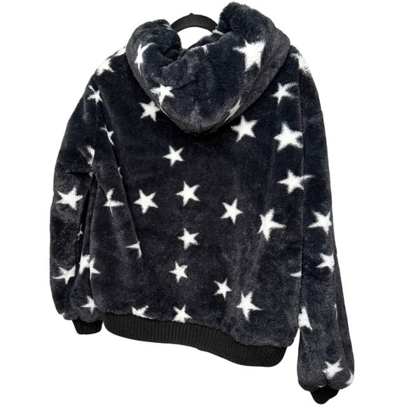 POL Super Plush Faux Fur Star Pullover Hoodie - Picture 3 of 7